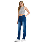 High Waist Stretch Straight Leg Yoga Jeans