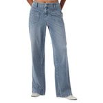 High Waist Slimming Breathable Straight Leg Casual Jeans