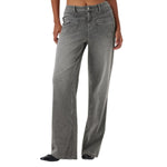 High Waist Slimming Breathable Straight Leg Casual Jeans