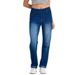 High Waist Stretch Straight Leg Yoga Jeans