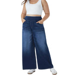 High Waist Stretch Wide Leg Denim Jeans