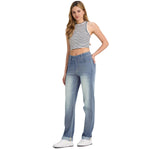 High Waist Stretch Straight Leg Yoga Jeans