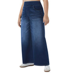 High Waist Stretch Wide Leg Denim Jeans