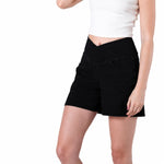 High Waist Stretch Denim Shorts