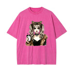 Stylish Lady With Coffee Graphic Tee-INNBLAC Fashion Apparel